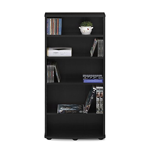 Image of FURINNO Jaya 4-Tier Multimedia Storage Tower, Espresso