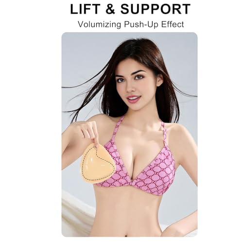 Sticky Bra Inserts,Reusable and Waterproof Double Sided Push Up Sticky Bra for Women Dresses Bikinis3