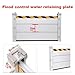 Aluminum Flood Barrier, Reusable Water Stopper Panel, Underground Garage Door Sealing Flap, Reflective Warning Strip, 160x60cm(200 * 60cm)