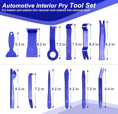Doaho 238Pcs Trim Removal Tool,Fastener Remover Plastic Pry Tool Kit,Adhesive Cable Clips Auto Push Pin Bumper Retainer Clip Set with Storage Bag for Panel,Radio,Stereo,Audio,Dash, Window by Doaho - Image 2