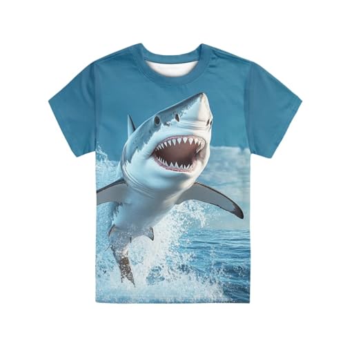 Image of Xhuibop Kids Tshirts Girls Boys 3-16 Years Summer Clothes for Teens Loose Fitting Tops