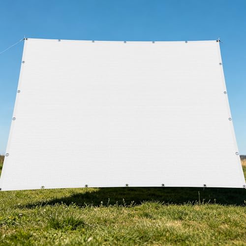 Toile d'ombrage de serres 3,2x4m blanche perméable avec œillets - 2
