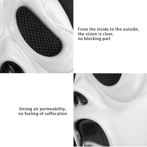 Halloween Mask Natural Latex Scary Skull Mask - Halloween Horror Full Head Masquerade Cosplay Party Mask Decoration Props3