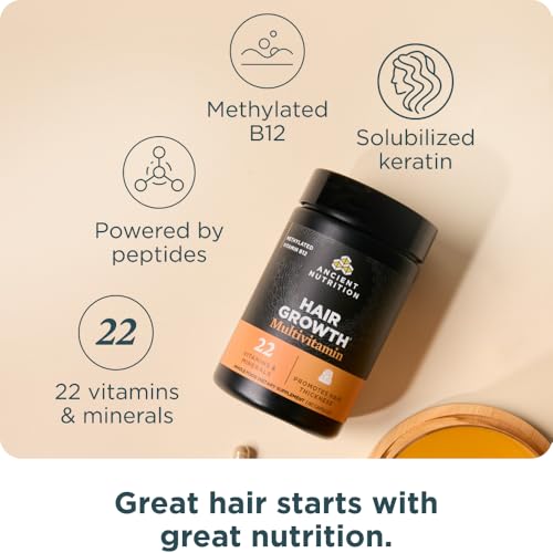 Ancient Nutrition Hair Growth Multivitamin, Supports Thicker Hair - image 3
