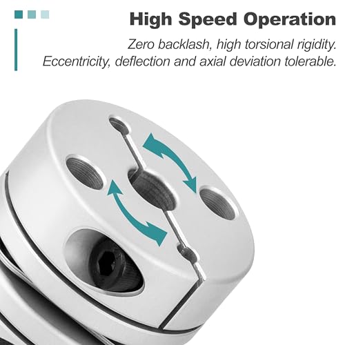 D30 L26 Flexible Membran-Motorwellenkupplung 10 mm Bohrung auf 14 mm eng klemmende Motorwelle für Schrittmotorspindel