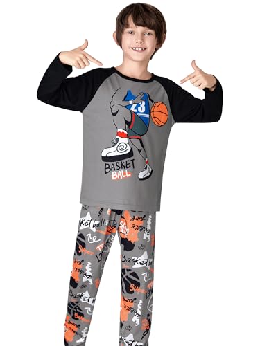 Beezizac Little & Big Boys Pajamas 2-Piece Cool Cozy Long Sleeve & Pants PJ Set Soft Kid Outfits Size 6-184