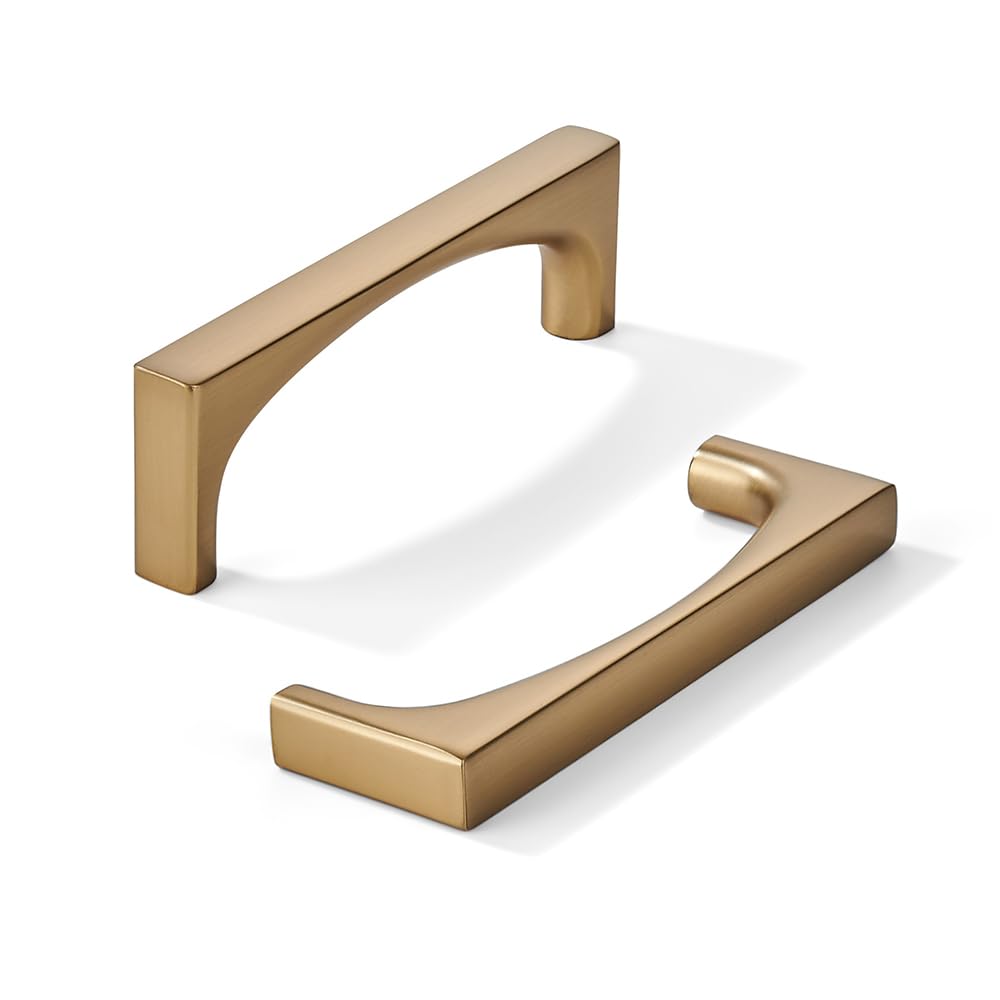 brushed brass 3 in (76 mm) CTC cabinet pulls product photo