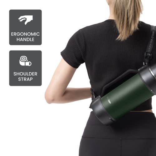 Outisan Thermos Insulated Water Bottle 64 Oz Water Bottle Thermos For Hot & Cold Drink,18/8 Stainless Steel Water Bottles, Bpa Free, Wide Mouth, Double Insulation Thermo Bottle For 48 Hours(Green) #TOP4