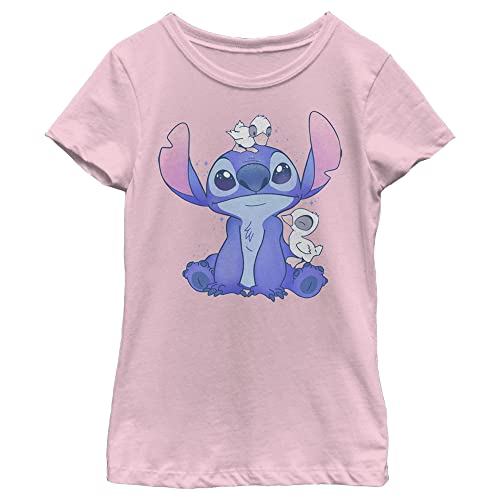 Disney Lilo & Stitch Cute Ducks Girl's Solid Crew Tee
