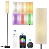 Floor Lamps for Living Room Smart LED Modern Tall Light Standing Lamp Compatible with Alexa & Google