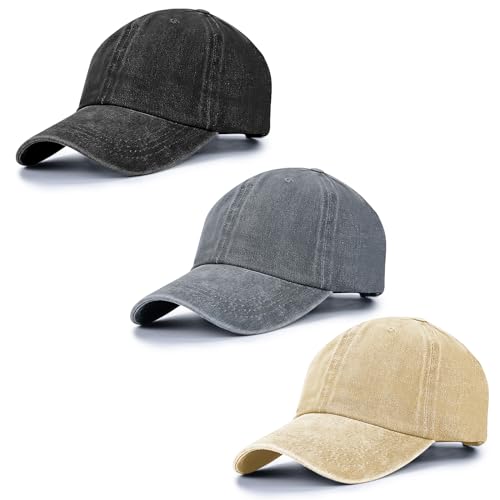 Image of Baseball Cap Unisex Vintage Washed Distressed Cap,Retro Adjustable Dad Hats,Baseball Hat for Men Women