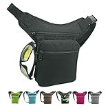 Riñonera Lateral Estilo Hippie para Hombre y Mujer – con Compartimento Central, 2 Bolsillos Exteriores y Soporte para Gafas o bolígrafo – Correa Ajustable hasta 140 cm – Fabricada en España