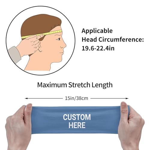 Image of Custom Sports Headband Custom Sweatband Bandana Add Your Image Logo Text Number. Bulk Custom Men Or Women Moisture Wicking Ventilate Elastic Headband