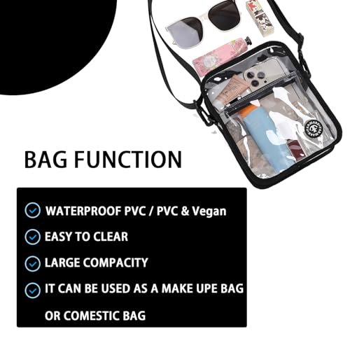 Clear bag for stadium events, women's Clear Purse crossbody bag, stadium approved with front pocket, perfect for concerts4