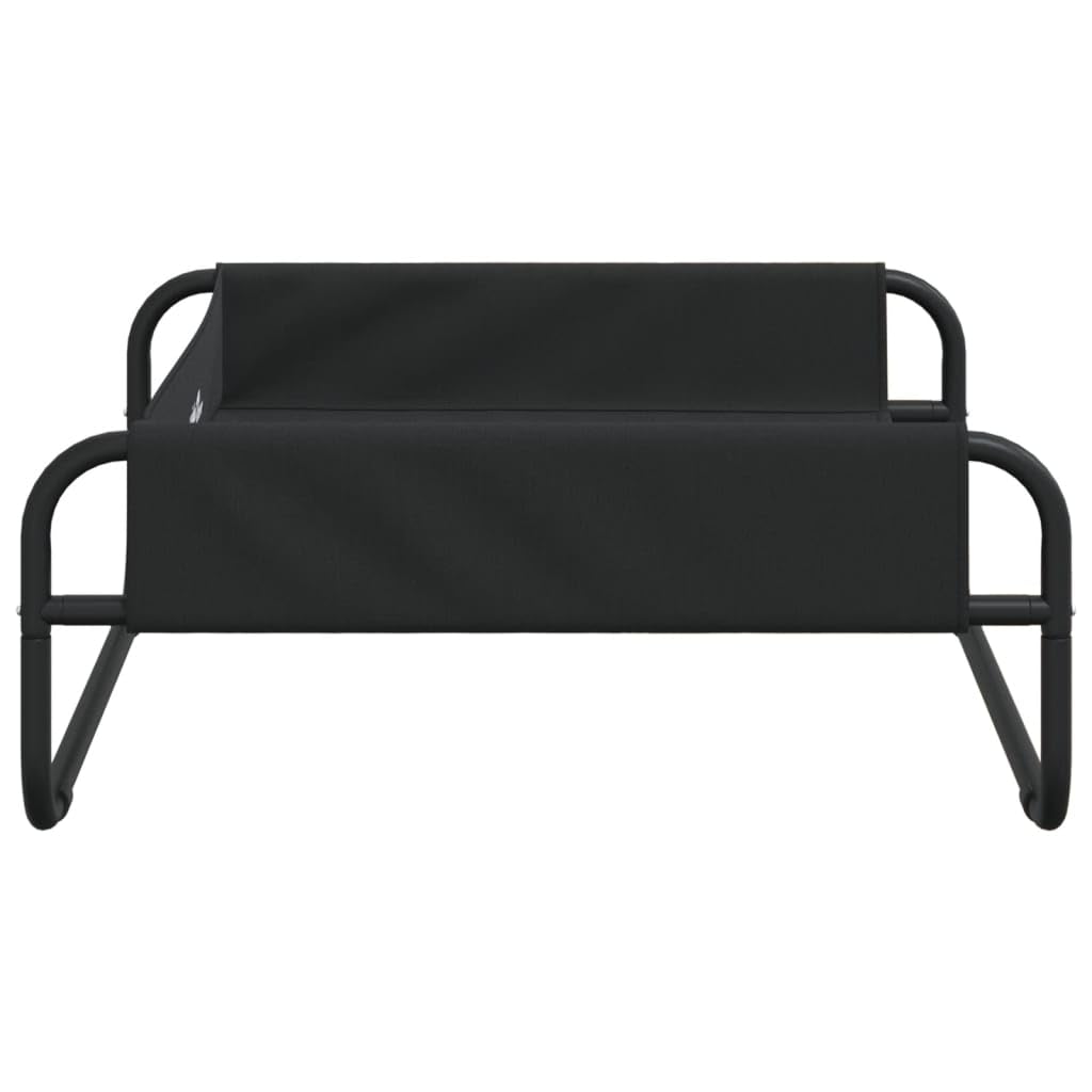 Cama para perros elevada antracita, 70 x 70 x 28,5 cm, tejido Oxford y acero con recubrimiento en polvo, soporta hasta 80 kg, diseño moderno, adecuado para salón, terraza y jardín
