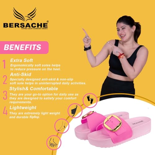Image of BERSACHE Extra Soft Classic Casual with Regular wear with Ultra Soft & Flexibility Technology Flipflop for Women's