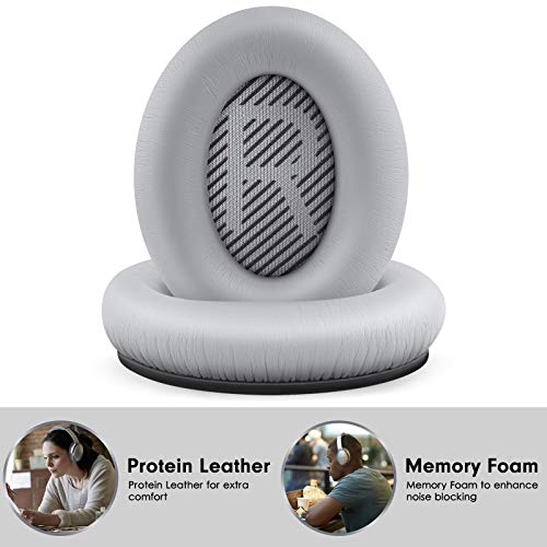 Repuestos profesionales mejorados para almohadillas de oído Bose QC35 y QC35ii QuietComfort 35, con cuero más suave, espuma para aislamiento de ruido y mayor grosor miniatura 6