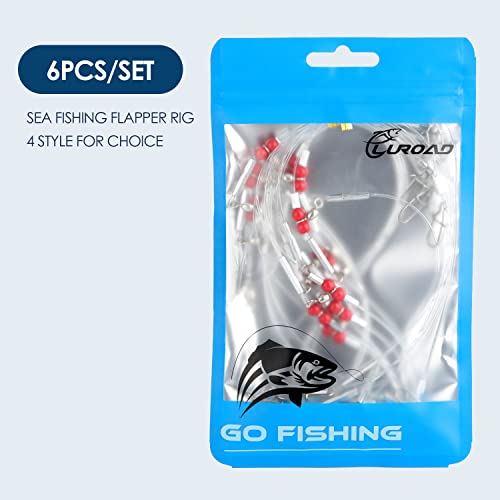 Bas de ligne de pêche en nylon eau salée eau douce avec émerillon rolling - 7