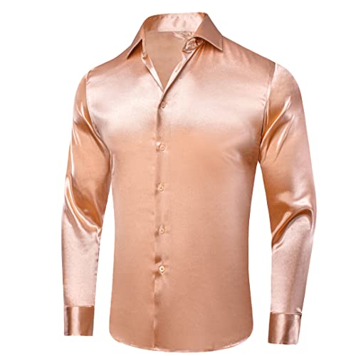 Chemise en soie fuchsia CY-1514 | Le luxe d'une coupe ajustée 3XL