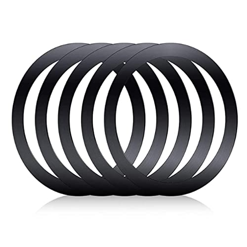 COJOC 5PCS for Universal Magnetic Adapter Ring, Magnet Sticker Compatible with Magsafe Wireless Charging Accessories for iPhone 17/Air/16/15/14 Mini Pro Max, Galaxy S25/S24 and Phone Case,Black