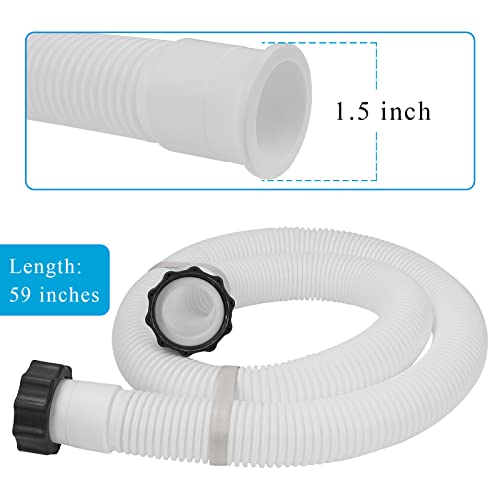 1.5" Diameter Pool Pump Replacement Hose For Intex Filter Pumps Sand Pump & Saltwater Systems - 59" Long(2 Pack) #TOP1