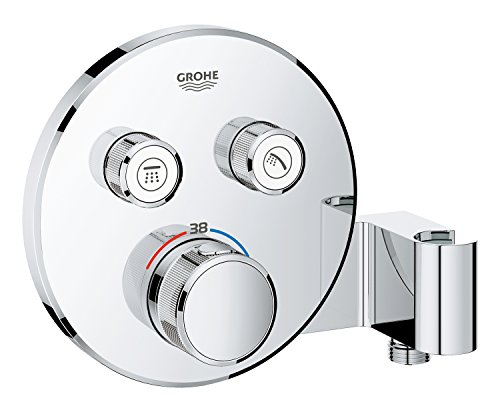 Preisvergleich Produktbild GROHE Grohtherm SmartControl Thermostat (mit 2 Absperrventilen und integriertem Brausehalter, Fertigmontageset für Rapido SmartBox (35 6)) chrom, 29120000