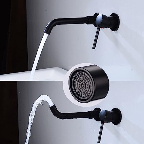 Mitigeur mural de salle de bain avec bec pivotant pour vasque moderne - 6