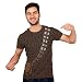 Star Wars Chewbacca Chewie Costume Funny Humor Pun Adult Men's Graphic Tee T-Shirt (Large) Brown