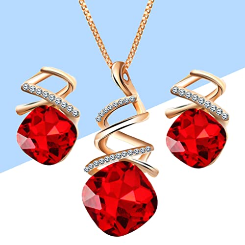 Holibanna 1 conjunto de joias femininas modernas colar brincos conjunto de joias de zircão conjunto