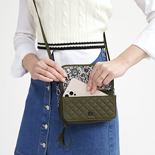 Vera Bradley Women's Cotton All in One Crossbody Purse With Rfid Protection, Provence Paisley, One Size by Vera Bradley - Image 3