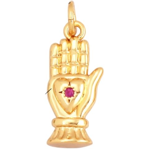 Generic Gold Plated Hamsa Eye Amulet Charms N362638 Cover