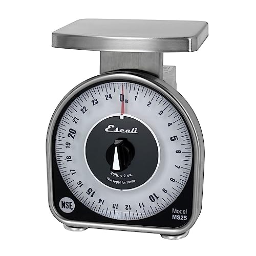 San Jamar SCMDL25 Mechnical Dial Food/Kitchen Scale, 25 lb Capacity