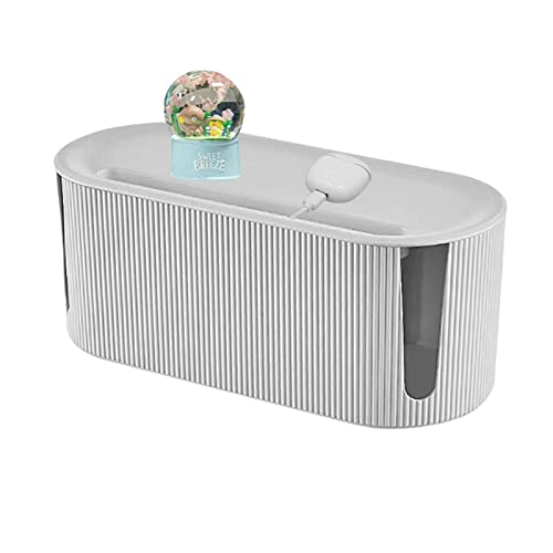 Caja de gestión de cables - Caja de gestión de cables grande Caja organizadora de cables estilo Morandi con tapa | Cable Hider Box para ocultar la cubierta del protector contra sobretensiones Yatoiasu Cover
