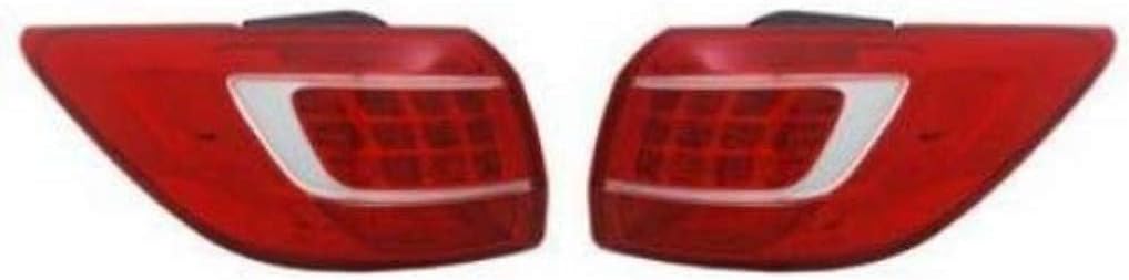 CarLights360 For Kia Sportage Tail Light 2011 2012 2013 Pair Driver and Passenger Side | LED | Outer KI2804104