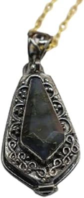 Moss Agate Pendant 925 Sterling Silver, Pilbox Pendant, Poison Pendant, Secret Message Jewelry, Coffin BoxPendant, Hanmdade Statement Pendant, Bohemian Jewelry, Wedding Gift,...