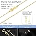 Jewlpire 18k Gold Plated Chain Necklace for Women, 1.2mm Cable Chains 18k Gold Plated Chain for Women Sturdy & Shiny Women's Chain Necklaces, 14 Inches