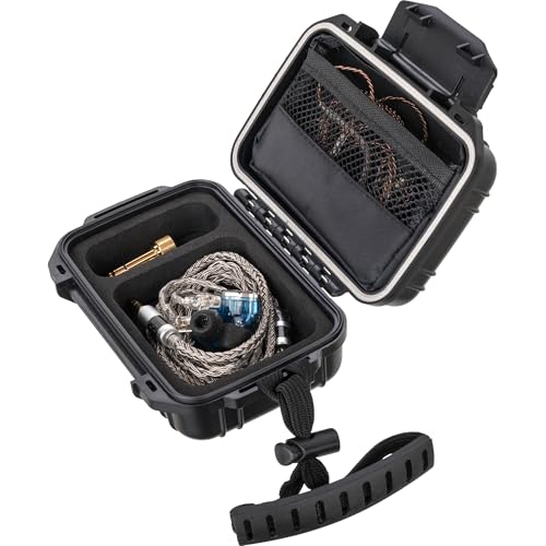 in Ear Monitor Hard Case - IEM, in Ears, Headphones, Earphones, Earbuds. Suitable for KZ ZS10/ZS10 Pro/ZSN/ZST/ZEX/AS10/AS16/ZSN Pro X/YINYOO CCZ Melody Compact - Two Sizes - GIGCASE® (Large)