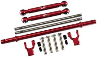 Axial 1/10 RBX10 Ryft 4WD Rock Bouncer AXI03005 Upgrade Parts Stainless Steel Rear Sway Bar & Aluminum Sway Bar Arm & Stainless Steel Linkage - 12Pc Set Red