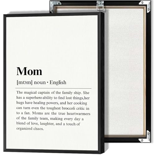 Mom Definition Posters Black And White Canvas Wall Art Modern