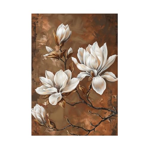 Peinture florale vintage WODJEM toile pour decoration murale moderne