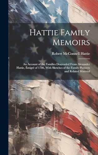 Hattie Family Memoirs: an Account of the Families Descended From Alexander Hattie, Émigré of 1786, With Sketches of the Family Pioneers and Related Material