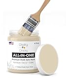 Chalky Chicks 4 Fl Oz Matte Cuppa Latte Tan Chalk Paint for Furniture Without Sanding - No Prep Furniture Paint No Sanding All in One for Crafts, Wood, Cabinet, Walls, Metal, Dresser, Farmhouse