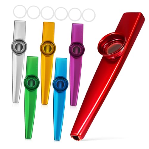 LIFKOME 6-piece Adult Kazoo Music Instrument Set for Parties Unique Musical Instruments for Boys and Girls and Adults