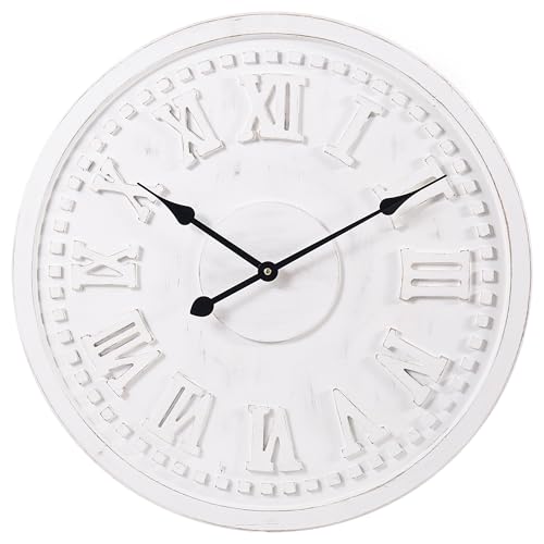 aevbibs Vintage Wall Clock with Roman Numerals – 24", 30",