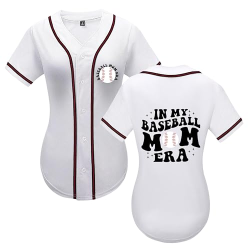 Camiseta feminina de beisebol em My Baseball Mom Era, softball, esportiva, ativa, uniforme do dia do