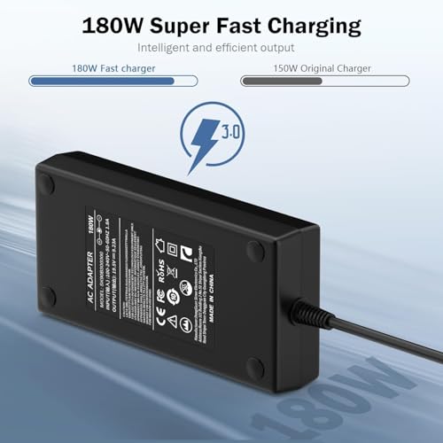Image of 180W AC Charger Fit for Dell Dock WD19 WD22TB4 K20A001 D6000 D6000S Docking Station Business Monitor Dock WD15 K17A001 Thunderbolt Dock WD19TB WD19TBS TB15 TB16 TB18DC K16A K16A001 (De 180W 7.4*5.0mm)