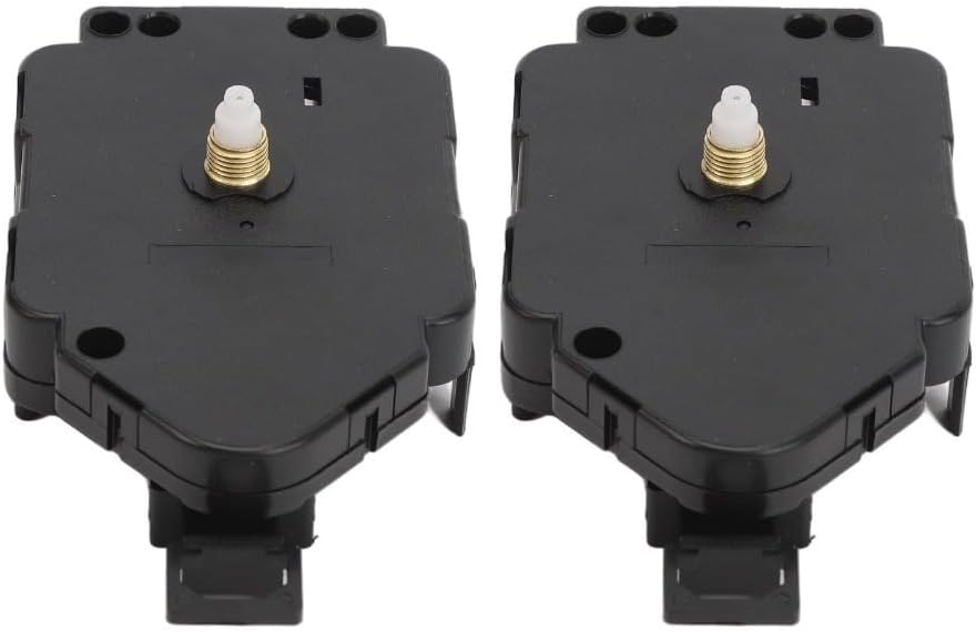 2Pcs Black Quartz Clock Movement Durable Precision Jump Second Frameless Pendulum Clock Mechanism Movement(2Pcs)