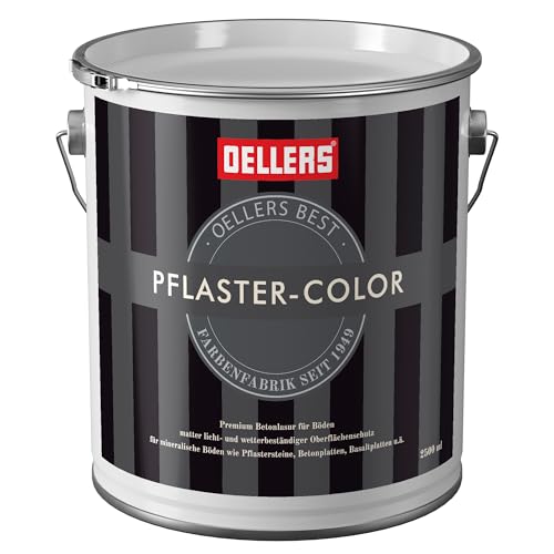 OELLERS Pflaster Color 2,5 Liter - Ziegelrot, Lasur für Pflastersteine, Beton und Putze, für außen