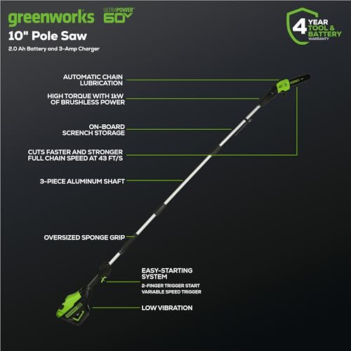 Greenworks 60V Brushless Pole Saw