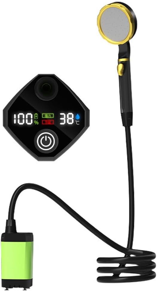 Portable Camping Shower Pump Re able Electric Shower Pump with Intelligent Digital Display